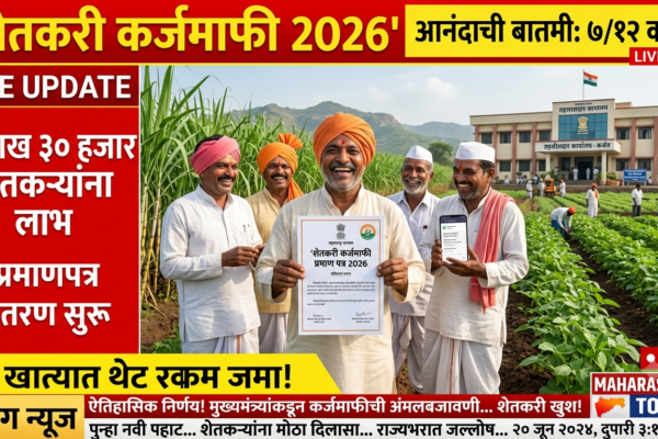 शेतकरी कर्जमाफी 2026: 1.40 लाख शेतकरी अपात्र, पात्र शेतकऱ्यांच्या खात्यात दोन दिवसांत रक्कम? जाणून घ्या संपूर्ण माहिती